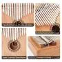 Kalimba 17 Key Thumb Piano Mahogany Portable African Mbira Finger Piano with Study Instruction and Tunning Hammer for Kids Beginners Adults Gift, by Vangoa