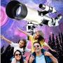 Telescope for Kids 70mm Apeture Travel Scope 400mm AZ Mount - Good Partner to View Moon and Planet - Good Travel Telescope with Backpack for Kids and Beginners