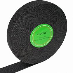 CISONE Knit Elastic 3/4 Inch Wide Black Heavy Stretch High Elasticity Knit Elastic Band 10 Yards