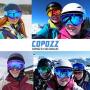 COPOZZ Ski Goggles, G1 OTG Snowboard Snow Goggles for Men Women Youth, Interchangeable Double Layer Anti Fog UV Protection Lens, Polarized Goggles Available