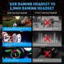 EKSA 7.1 USB Gaming Headset - Surround Stereo Sound - PS4 Headphones with Noise Canceling Mic & RGB Light Over Ear Headphones, Compatible with PC, PS4 Console, Laptop (Green)