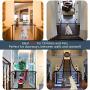 Queenii Magic Gate for Dogs Pet Safety Gate, Mesh Dog Gate Portable Folding Safe Guard Install Anywhere, Safety Fence for Hall Doorway-No Smell 41" x 31"