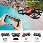SANROCK U61W Drones for Kids with Camera, RC Quadcopter with 720P HD WiFi FPV Camera, Support Altitude Hold, Route Making, Headless Mode, One-Key Start, Emergency Stop, Great Gift for Boys Girls