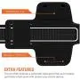 Trianium Armband for Smaller Phone Sport Running Pouch Case Fit Phone Diagonal Size up to 5.85" for iPhone X 8 7 6s 6, iPhone SE 5S 5 5C, Galaxy s9 s8 s7 s6 s5 [ArmTrek Classic Black]