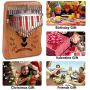 [2020 Updated] Kalimba Thumb Piano 17 Keys, Sethruki Portable Mbira Finger Piano Gifts for Kids and Adults Beginners