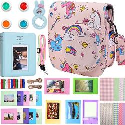 Case & Accessories Compatible with Fujifilm Instax Mini 9/8/8+ Instant Polaroid Film Camera, Bundle Pack Include Albums, Filters, Strap&Other Accessories [Rainbow & Unicorn,9 Items Kit] by SAIKA