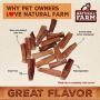 Natural Farm Small Bully Stick Bites 2-3 Inches (1 LB. Value Pack) All Raised Beef Dog Treats | Odor-Free, Grain-Free | Fully Digestible Chews for Small, Medium, Large Breeds