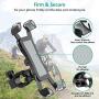 Bovon Anti-Shake Bike Phone Mount, 360° Rotation Universal Bicycle Motorcycle Phone Mount Holder Stand Cradle Clamp Compatible with iPhone 11 Pro Max/X/XR/XS MAX/8/7 Plus, Samsung Galaxy S10/S10e/S10