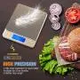 [Latest 2020] Food Scale Digital Kitchen Scale Weight Grams and oz for Cooking Baking, 1g/0.1oz Precise Graduation, Coffee Scales Grams Mutritional Calculator, Stainless Steel and Tempered Glass