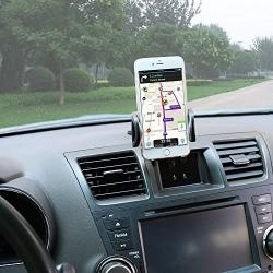 Car Phone Mount,OHLPRO Cell Phone Holder Car Dash Windshield Dashboard Universal 360°Adjustable Rotating for iPhone Samsung Sony Google All 4"- 6.4" Smartphones (Silver)