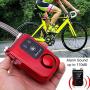 VGEBY Smart Bluetooth Bike Lock Anti Theft 110dB Alarm Waterproof Lock for iOS Android Smartphone (Color : Red)