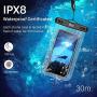 YOSH Waterproof Phone Lanyard Pouch Cell Phone Dry Bag Underwater for iPhone11 Pro Max XR XS X 8 7 6 SE Galaxy Pixel up to 7.0" (Crystal), IPX8 Water Proof Phone Case for Beach Kayaking Travel Bath