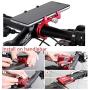 GUB Bicycle & Motorcycle Phone Mount, Aluminum Alloy Universal Bike Handlebar Phone Mount Holder Adjustable Compatible with iPhone X XR Xs 7s 8 Plus,Compatible with SamsungS9/S8/Note5/4 (red)