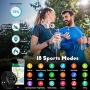 Smart Watch,Fitness Tracker Watch with Heart Rate Blood Pressure Monitor IP68 Waterproof Bluetooth Smartwatch Sports Activity Tracker Smart Bracelet for Men Women Kids Compatible Android iOS Phones