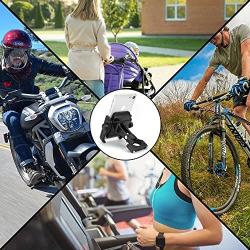 Bike & Motorcycle Phone Mount, Adjustable Anti Shake Metal Bicycle Motorcycle Phone Holder for iPhone X/XR/XS/8/7/6 Plus Samsung Galaxy S9/S8/S7/S6 GPS, Holds Devices up to 3.7" Width (Black)