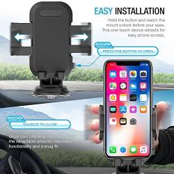 Maxboost DuraHold Series Car Phone Mount for iPhone 11 Pro Max Xs XR X 8 7 Plus SE,Galaxy S20 Ultra S10 S10+ S10e,Note 10,LG,Huawei,Pixel,Moto[Washable Sticky Gel Pad/Extendable Holder Arm (Upgrade)]