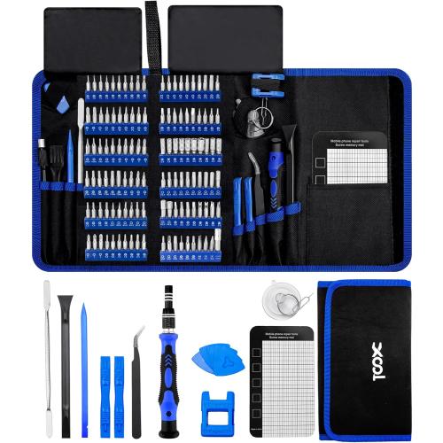 XOOL 140 in 1 Precision Screwdriver Set, Professional Computer Laptop Repair Tool Kit, Electronics Repair Tool with 120 Magnetic Bits, Compatible for Macbook, iPhone, Game Console, Tablet