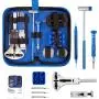 XOOL Watch Link Removal Tool, 210 PCS Watch Repair Kit, Watch Battery Replacement Tool Kit, Watch Case Opener Spring Bar Tools, Watch Band Link Pin Tool Set with Carrying Case & Instruction Manual