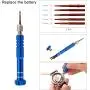 XOOL Watch Link Removal Tool, 210 PCS Watch Repair Kit, Watch Battery Replacement Tool Kit, Watch Case Opener Spring Bar Tools, Watch Band Link Pin Tool Set with Carrying Case & Instruction Manual